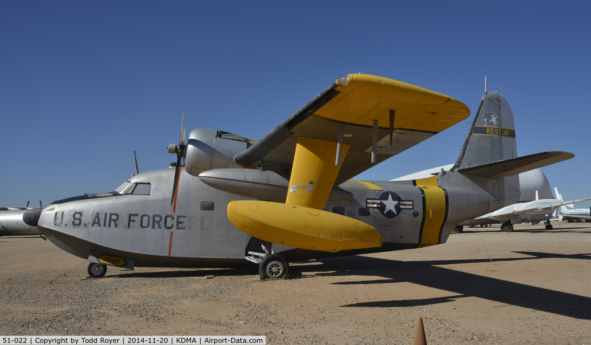 51-022, 1951 Grumman HU-16A Albatross C/N G-96, On display at the Pima Air and Space Museum