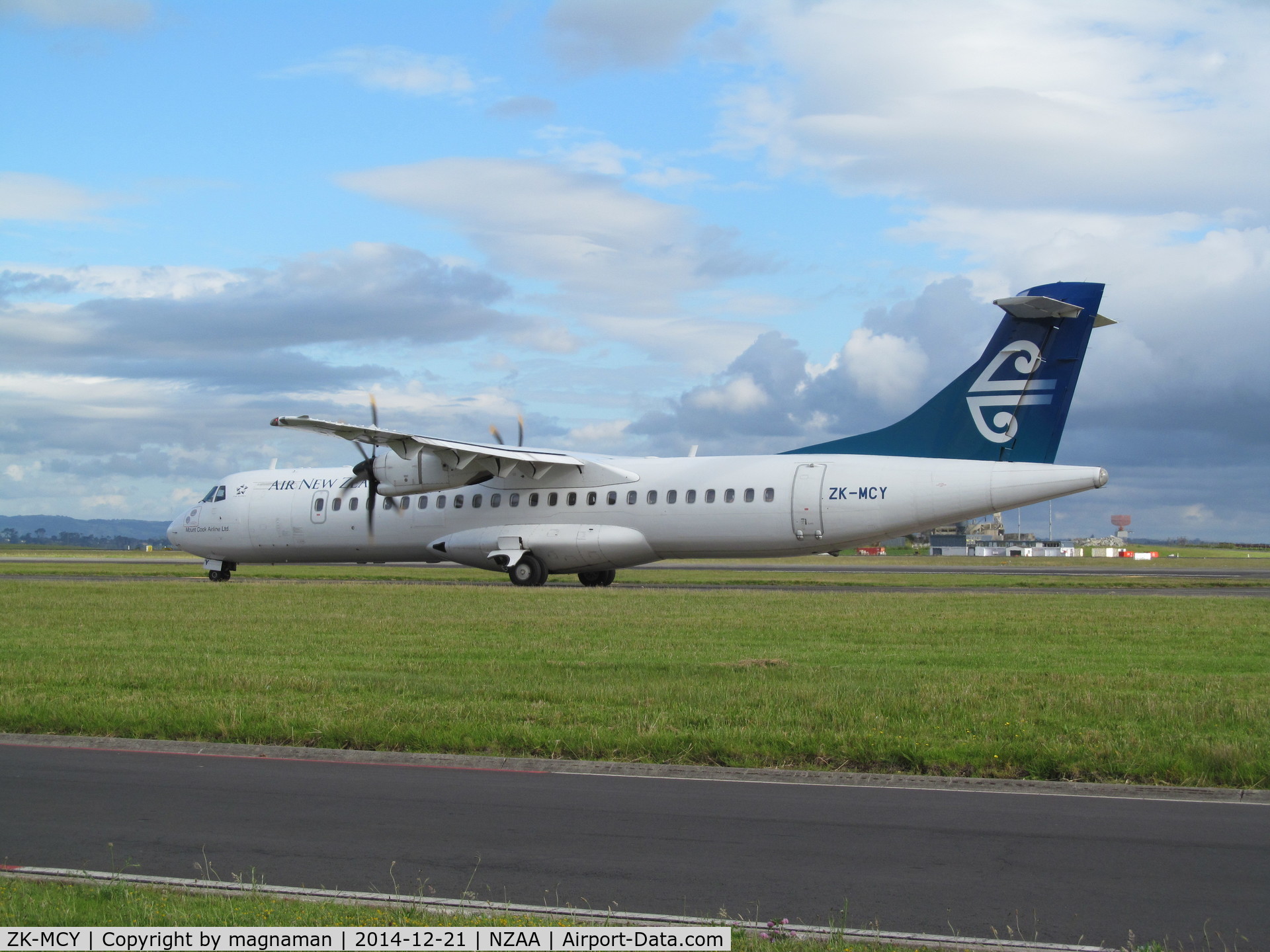 ZK-MCY, 2003 ATR 72-212A C/N 703, on taxiway for departure