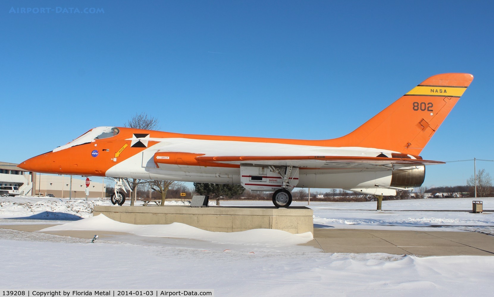 139208, Douglas F5D-1 Skylancer C/N 11282, F5D Skylancer at the Neil Armstrong Museum Wapakaneta Ohio on a very cold January day -7 F