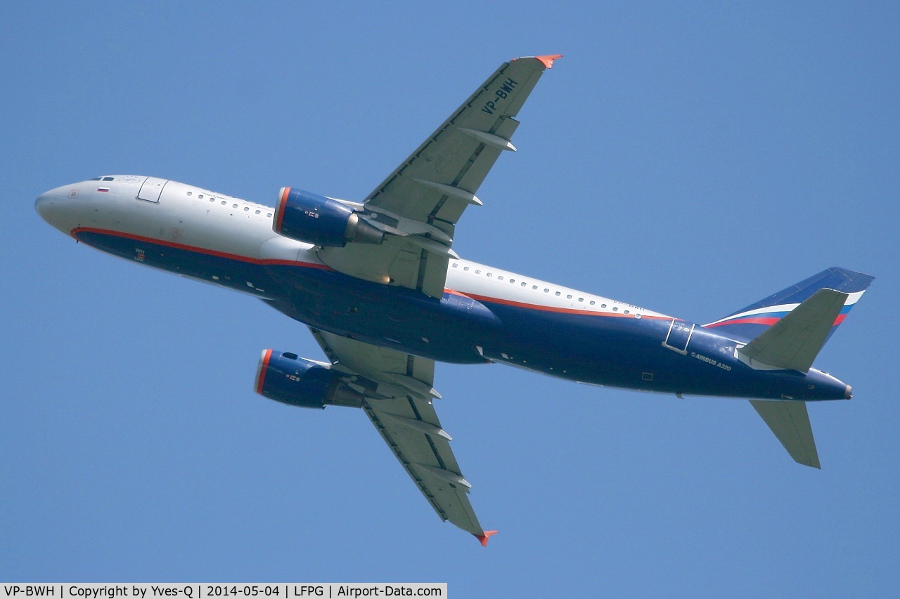 VP-BWH, 2003 Airbus A320-214 C/N 2151, Aeroflot Airbus 320-214, Take off rwy 27L, Roissy Charles De Gaulle airport (LFPG-CDG)