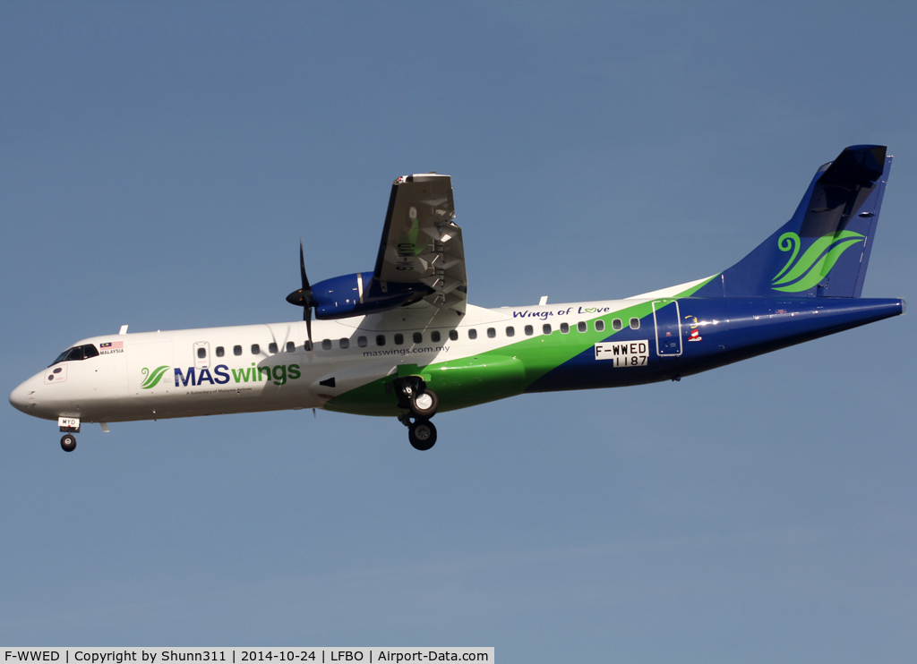 F-WWED, 2014 ATR 72-600 C/N 1187, C/n 1187 - To be 9M-MYD
