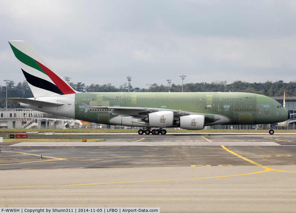 F-WWSH, 2014 Airbus A380-861 C/N 0174, C/n 0174 - For Emirates