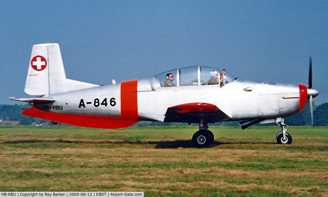 HB-RBU, 1958 Pilatus P3-05 C/N 484-33, Pilatus P.3-05 [484-33] Schaffen-Diest~OO 12/08/2000