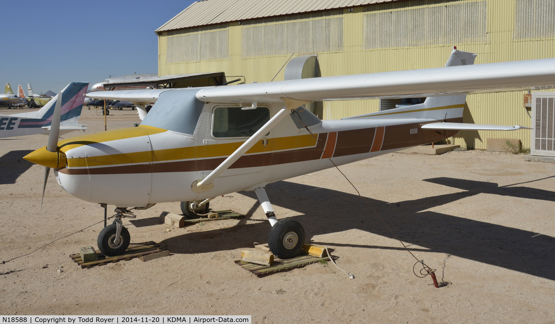 N18588, Cessna 150L C/N 15073966, On display at the Pima Air and Space Museum