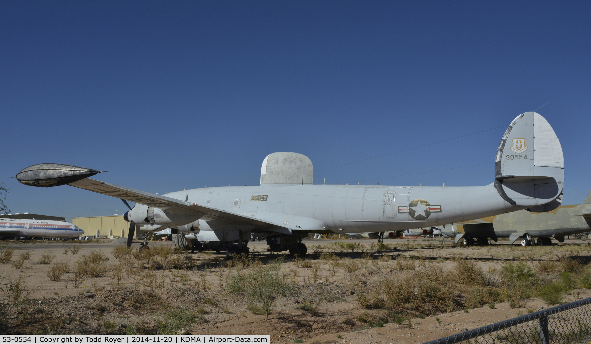 53-0554, 1953 Lockheed EC-121T Warning Star C/N 1049A-4369, In storage at the Pima Air and Space Museum