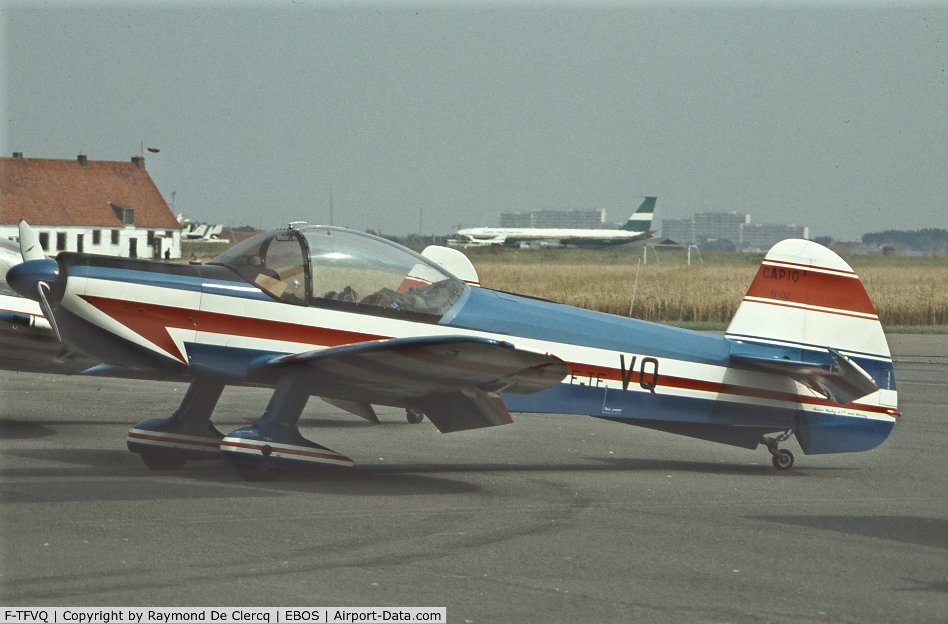 F-TFVQ, 1969 Mudry CAP-10B C/N 02, Ostend airport in mid-seventies.
Later became F-GNVA and PH-RIC.