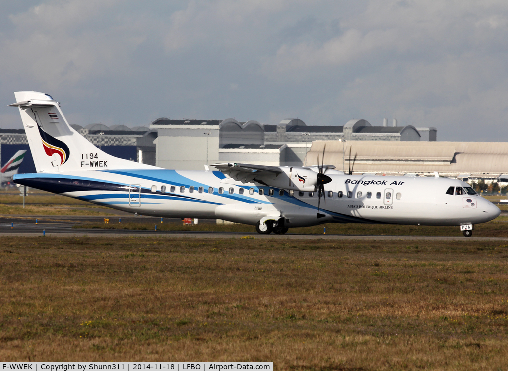 F-WWEK, 2014 ATR 72-600 C/N 1194, C/n 1194 - To be HS-PZA