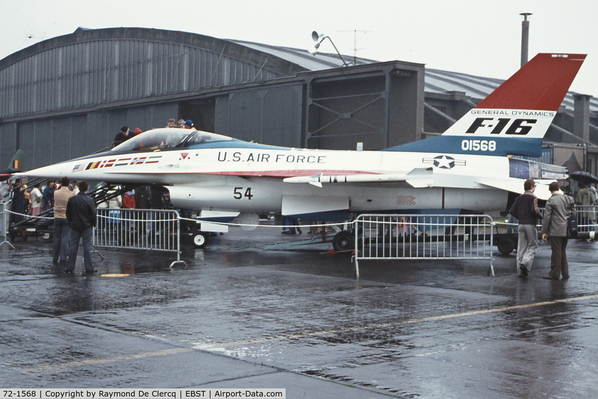 72-1568, 1972 General Dynamics YF-16 C/N 60-2, BAF airshow Brustem in July 1977.