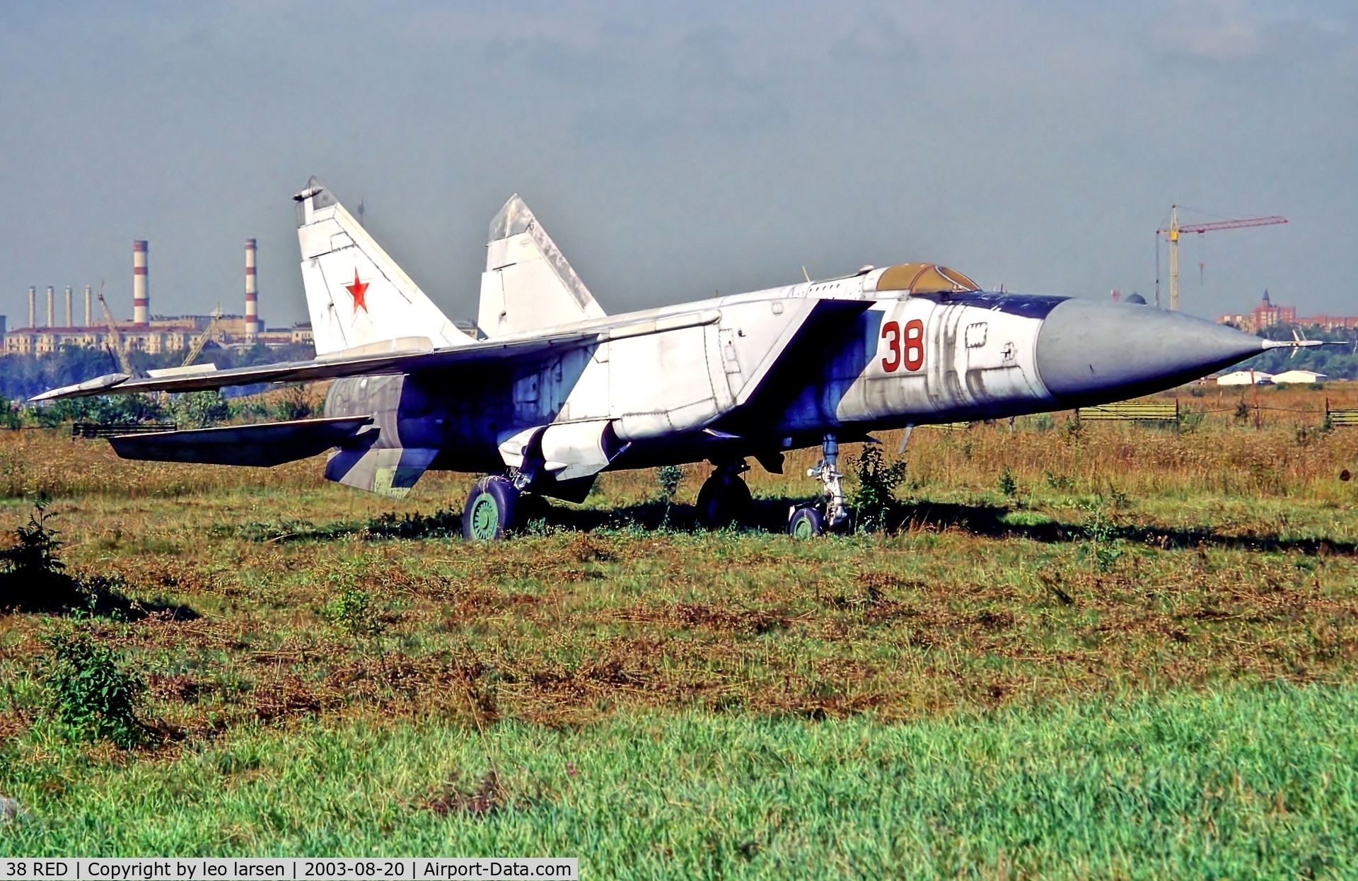 38 RED, 1978 Mikoyan-Gurevich MiG-25PD C/N N84028605, Khodinka Moscow 20.8.03