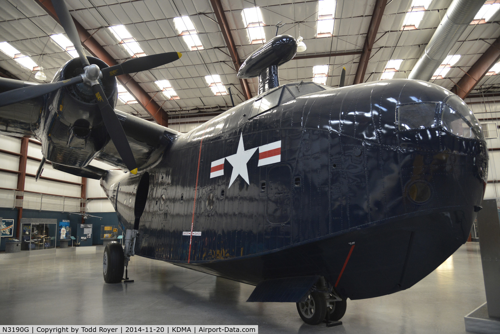 N3190G, 1944 Martin PBM-5A C/N 122071/162, On Display at the Pima Air and Space Museum