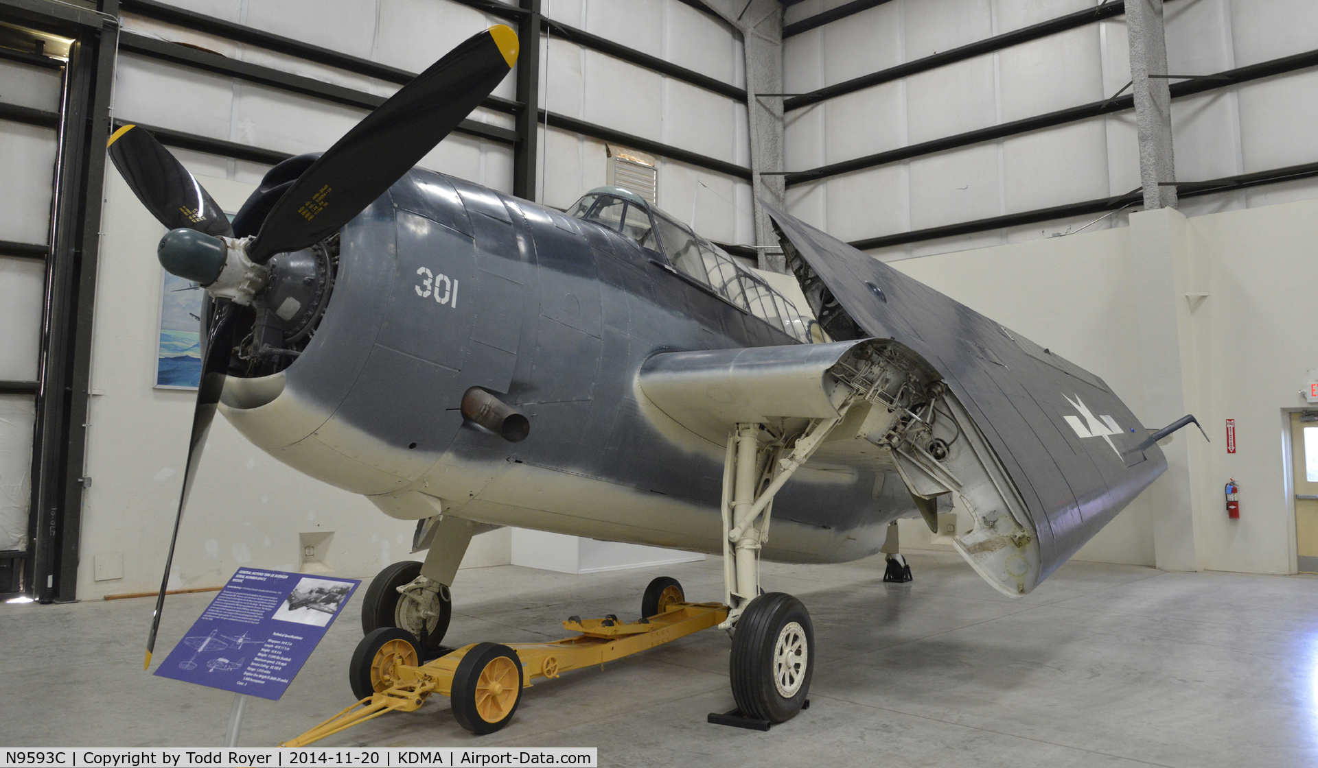 N9593C, Grumman TBM-3 Avenger C/N 69472/2211, On display at the Pima Air and Space Museum