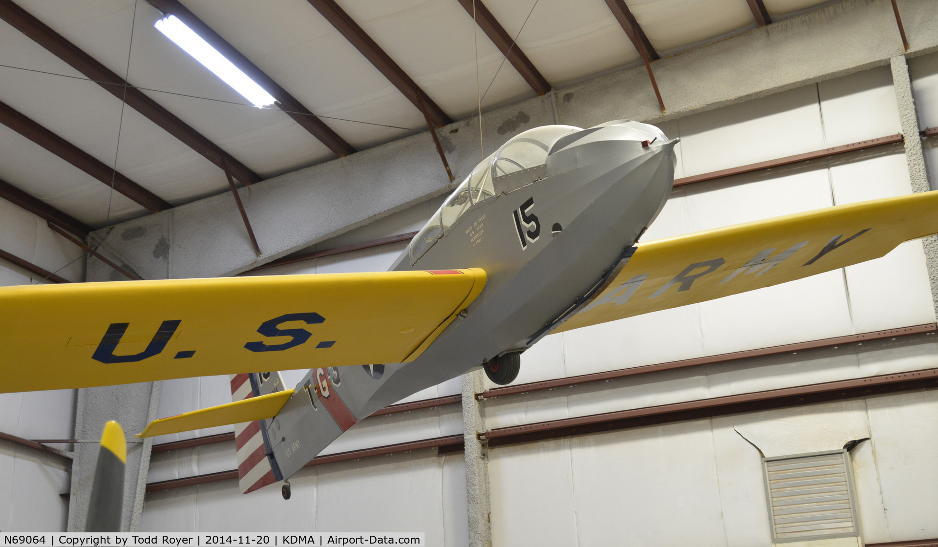 N69064, Schweizer TG-3A C/N 15, On display at the Pima Air and Space Museum