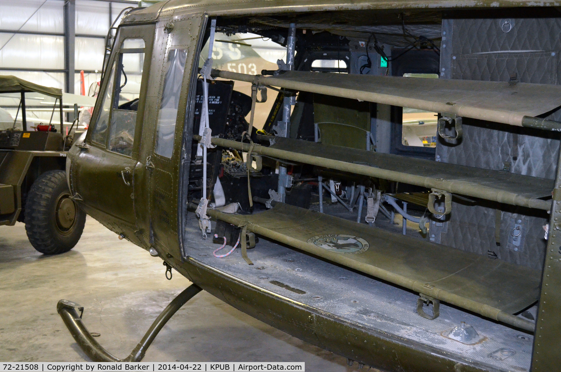 72-21508, 1972 Bell UH-1H Iroquois C/N 13207, Patient cots-Weisbrod Aviation Museum