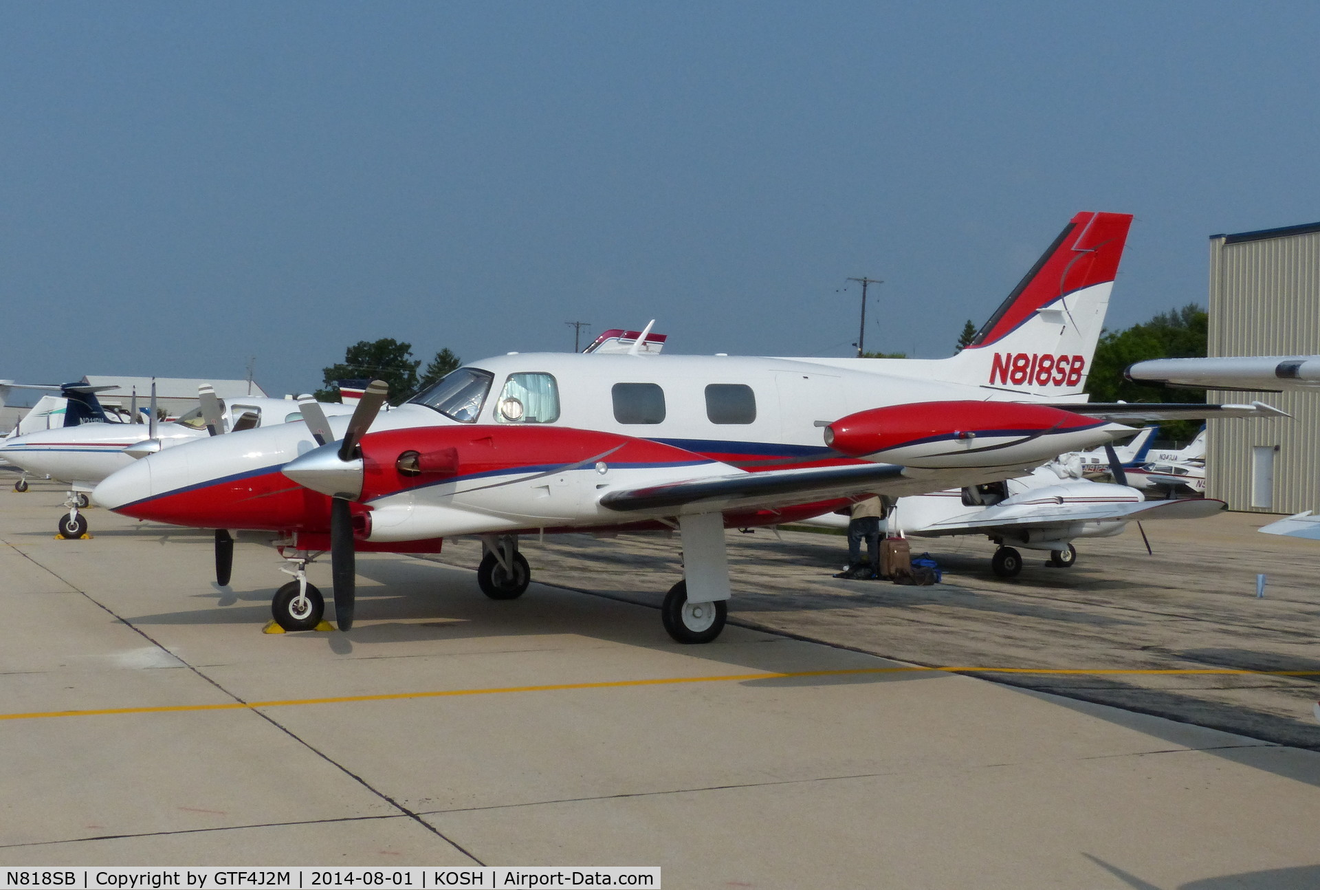 N818SB, 1980 Piper PA-31T Cheyenne II C/N 31T-8004018, N818SB  at Oshkosh 1.8.14