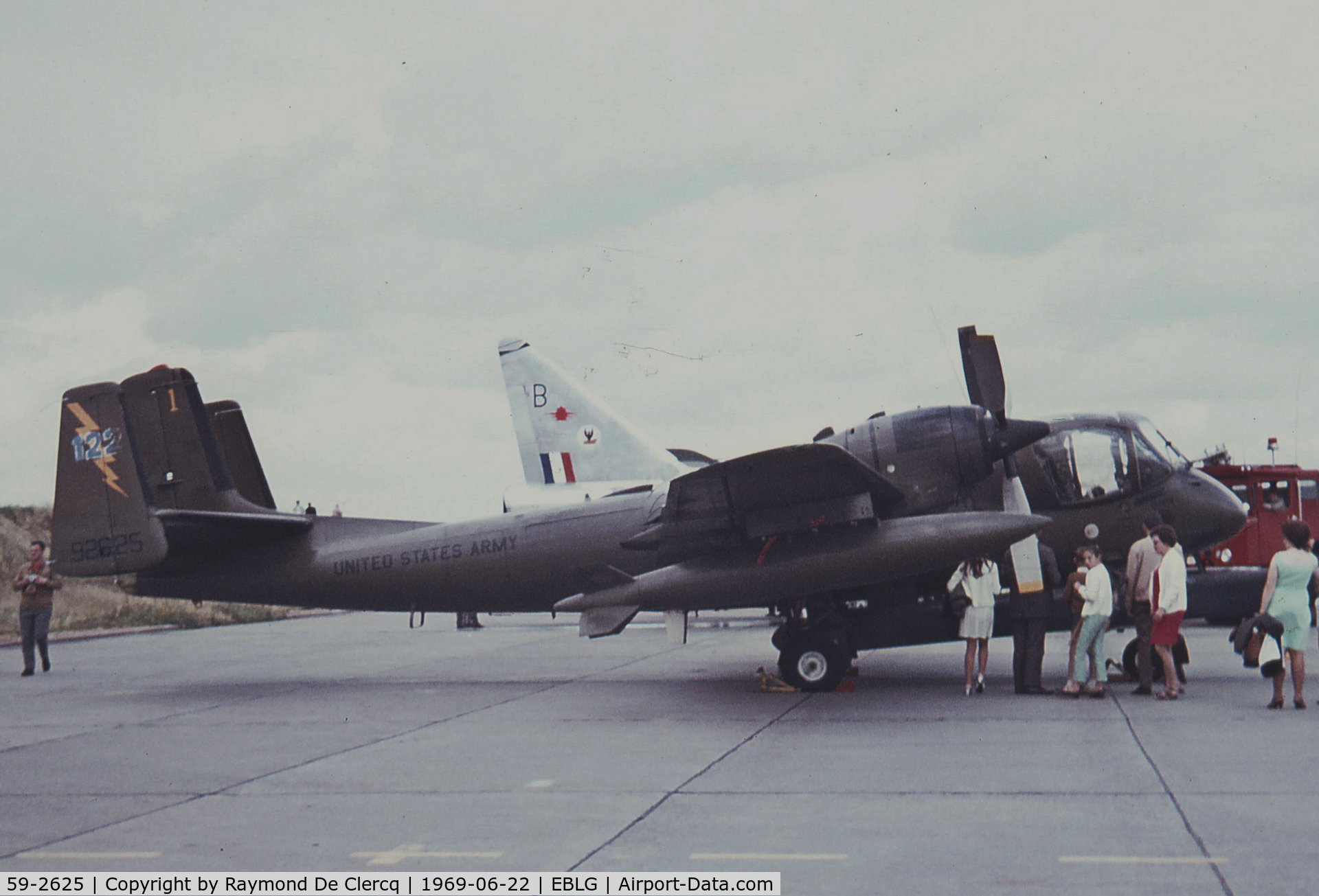 59-2625, 1959 Grumman OV-1B Mohawk C/N 5B, BAF Liège airshow 1969.