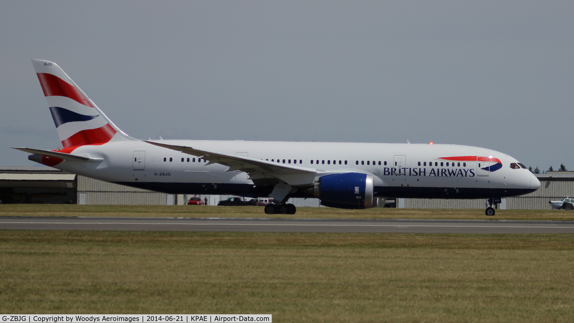 G-ZBJG, 2014 Boeing 787-8 Dreamliner C/N 38614, Taxing on Alpha for take off