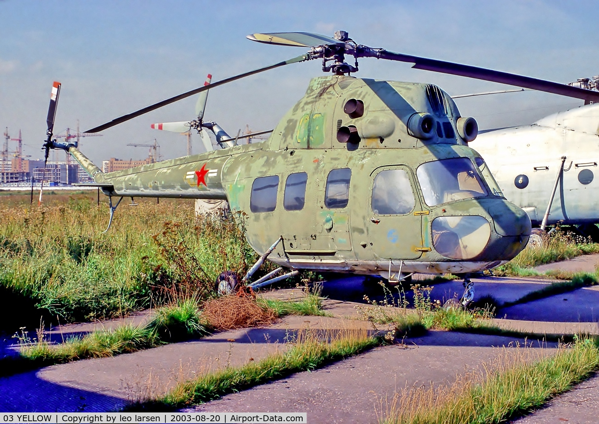 03 YELLOW, 1971 PZL-Swidnik Mi-2 C/N 51 1835 031, Khodinka Moscow with USAF rondel 20.8.03
