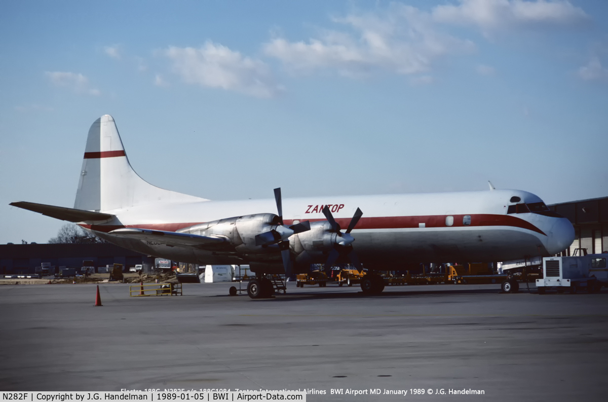 N282F, 1959 Lockheed L-188C(F) Electra C/N 1084, At BWI MD.