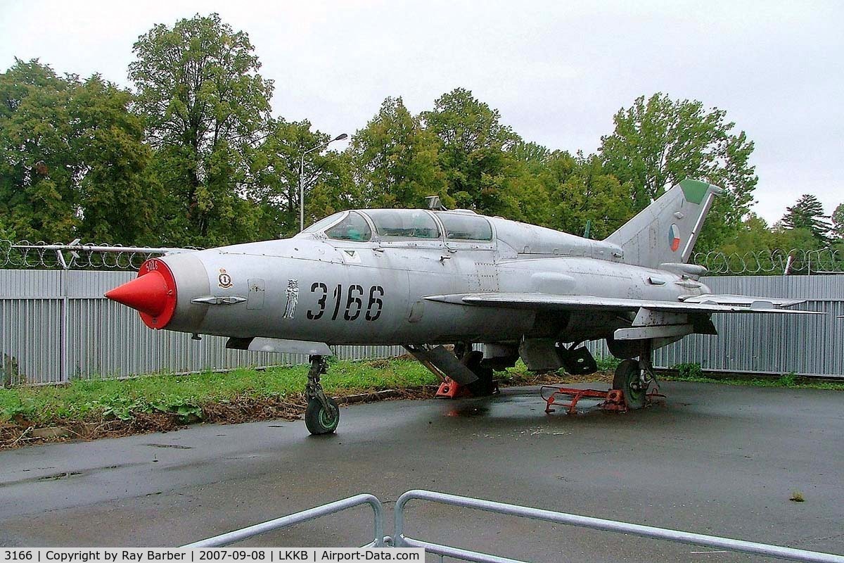 3166, Mikoyan-Gurevich MiG-21UM C/N 516931066, Mikoyan-Gurevich MiG-21UM Fishbed [516931066] (Czech Air Force) Prague-Kbely~OK 08/09/2007