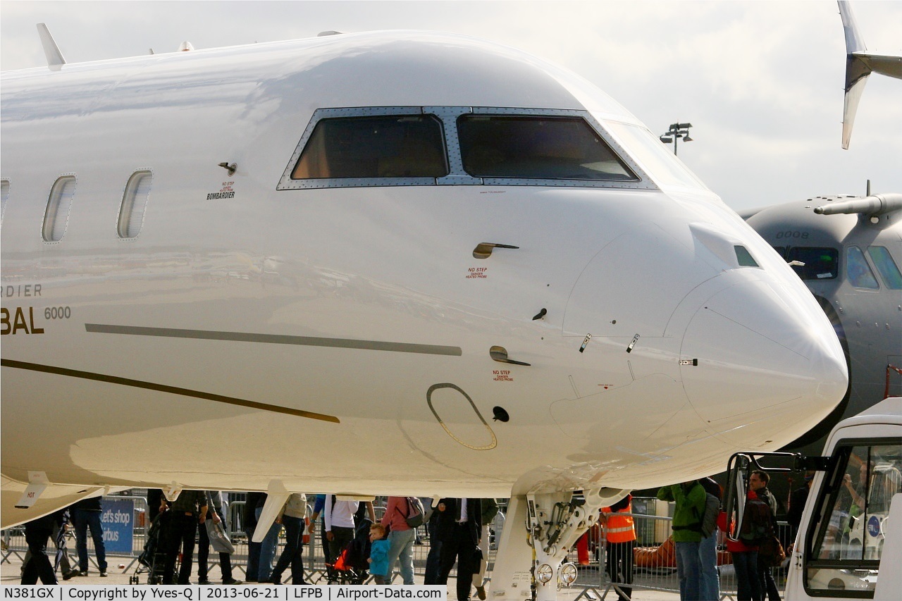 N381GX, 2012 Bombardier Global 6000 (BD-700-1A10) C/N 9381, Bombardier BD-700 1A10 Global 6000, Paris-Le Bourget Air Show 2013