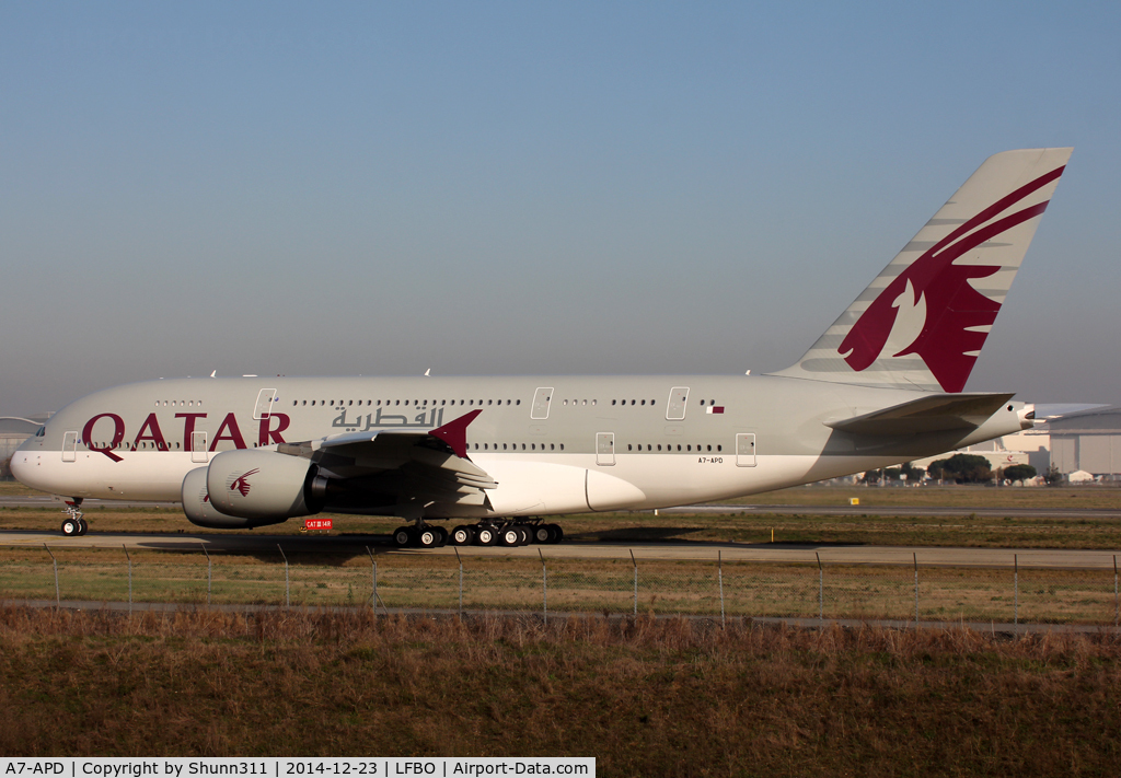 A7-APD, 2014 Airbus A380-861 C/N 160, Delivery day...