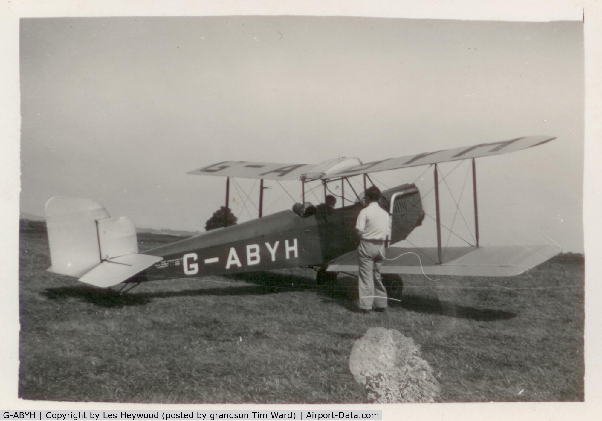 G-ABYH, 1934 Spartan Three Seater I C/N 71, Picture found in family collection. No idea when and where it was taken.