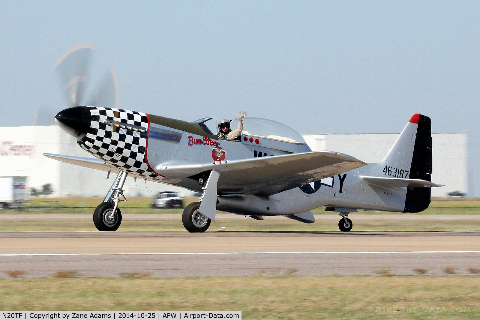 N20TF, 1967 North American (Cavalier) TF-51D Mustang C/N AF67-14866, At the 2014 Alliance Airshow