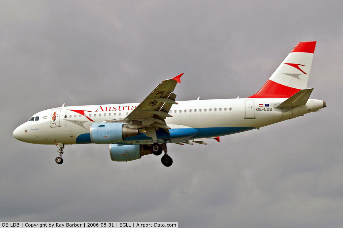 OE-LDB, 2004 Airbus A319-112 C/N 2174, Airbus A319-112 [2174] (Austrian Airlines) Heathrow~G 31/08/2006