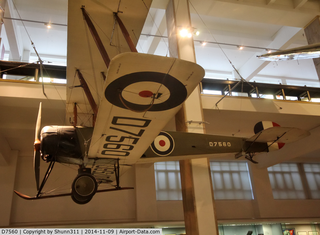 D7560, 1917 Avro 504K C/N Not found D7560, Preserved inside London Science Museum