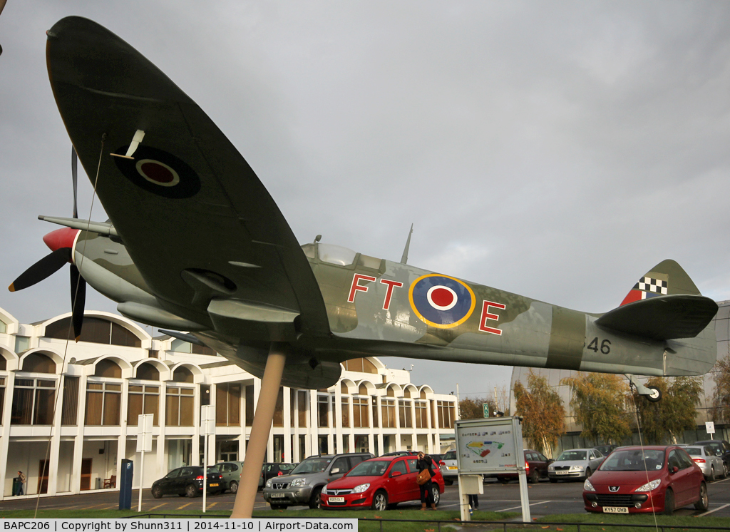 BAPC206, Supermarine 361 Spitfire IX Replica C/N BAPC.206, Preserved inside London - RAF Hendon Museum