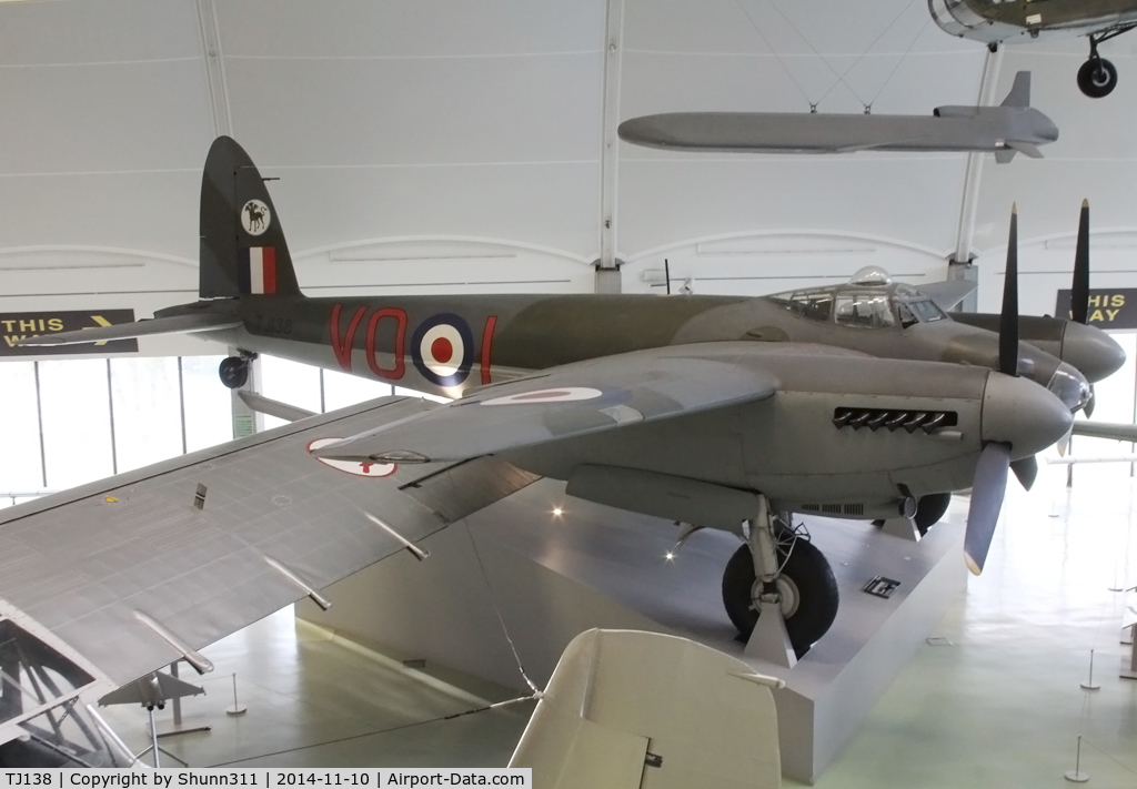 TJ138, De Havilland DH-98 Mosquito TT.35 C/N Not found TJ138, Preserved inside London - RAF Hendon Museum