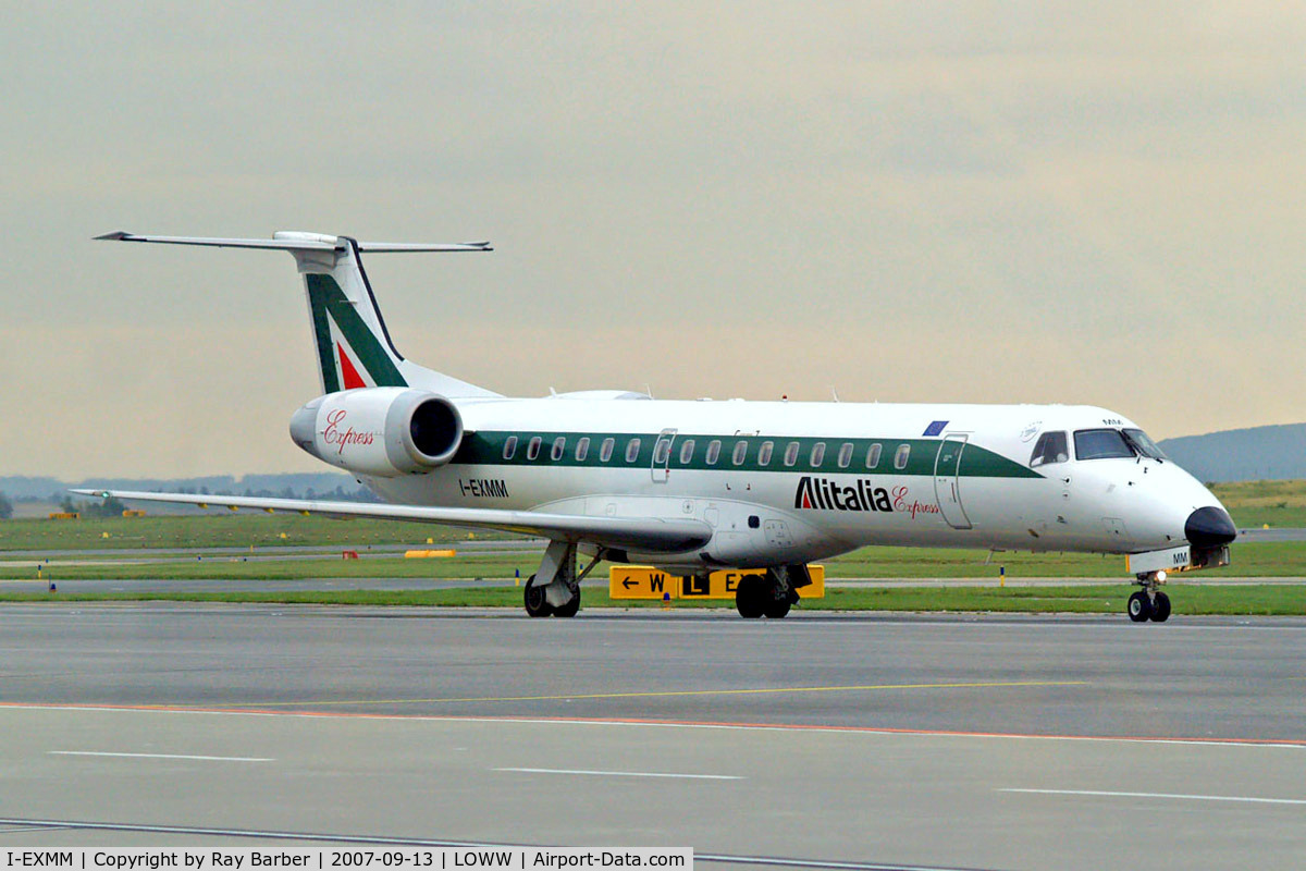 I-EXMM, 2003 Embraer ERJ-145LR (EMB-145LR) C/N 145738, Embraer ERJ-145LR [145738] (Alitalia Express) Vienna-Schwechat~OE 13/09/2007