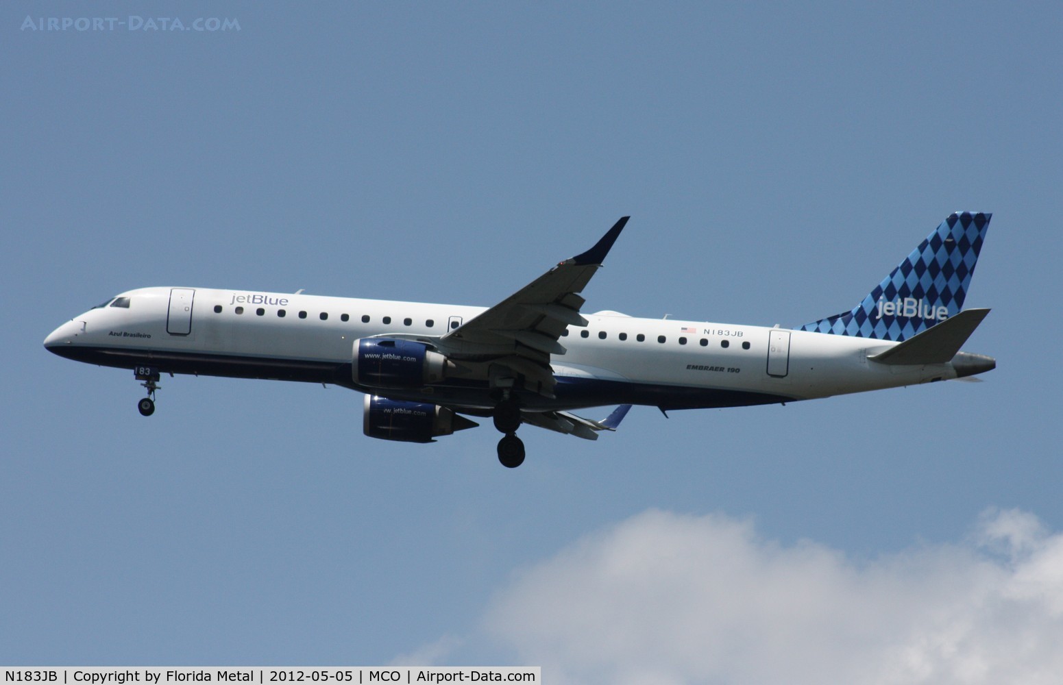 N183JB, 2005 Embraer 190AR (ERJ-190-100IGW) C/N 19000007, Jet Blue E190