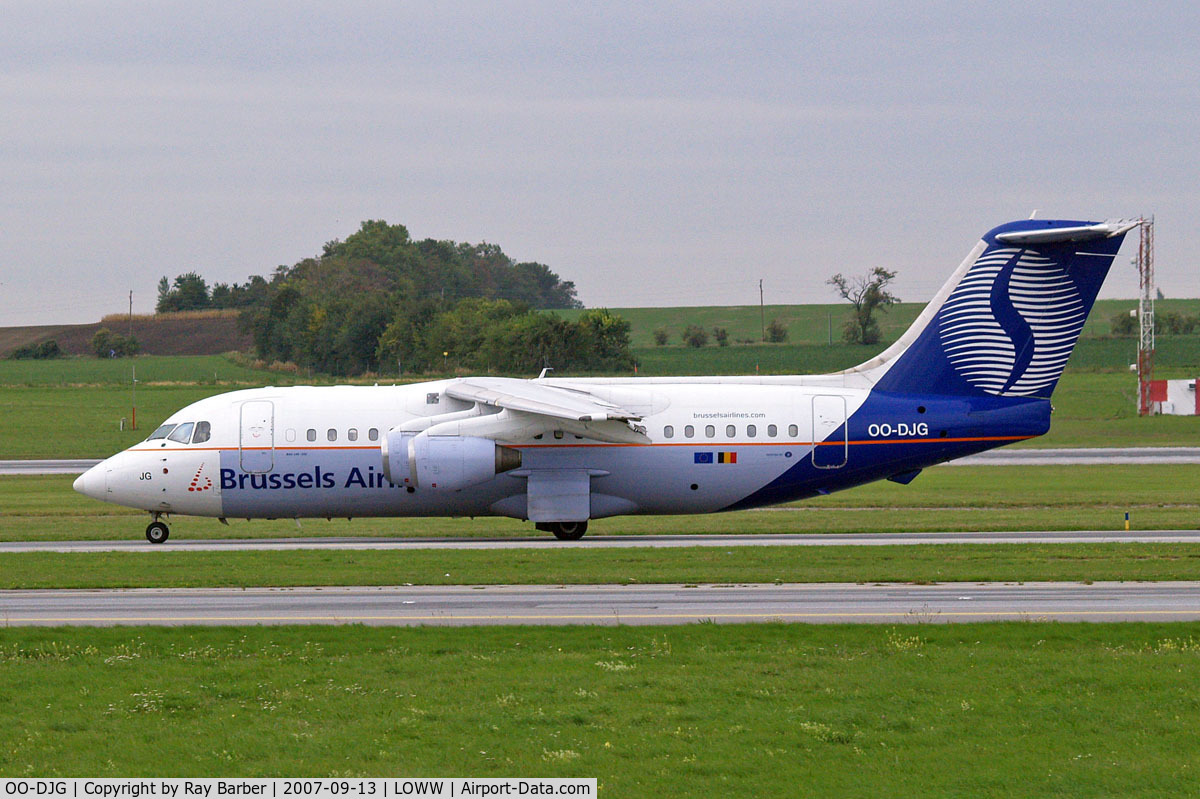 OO-DJG, 1990 British Aerospace BAe.146-200 C/N E2180, BAe 146-200 [E2180] (Brussels Airlines) Vienna-Schwechat~OE 13/09/2007