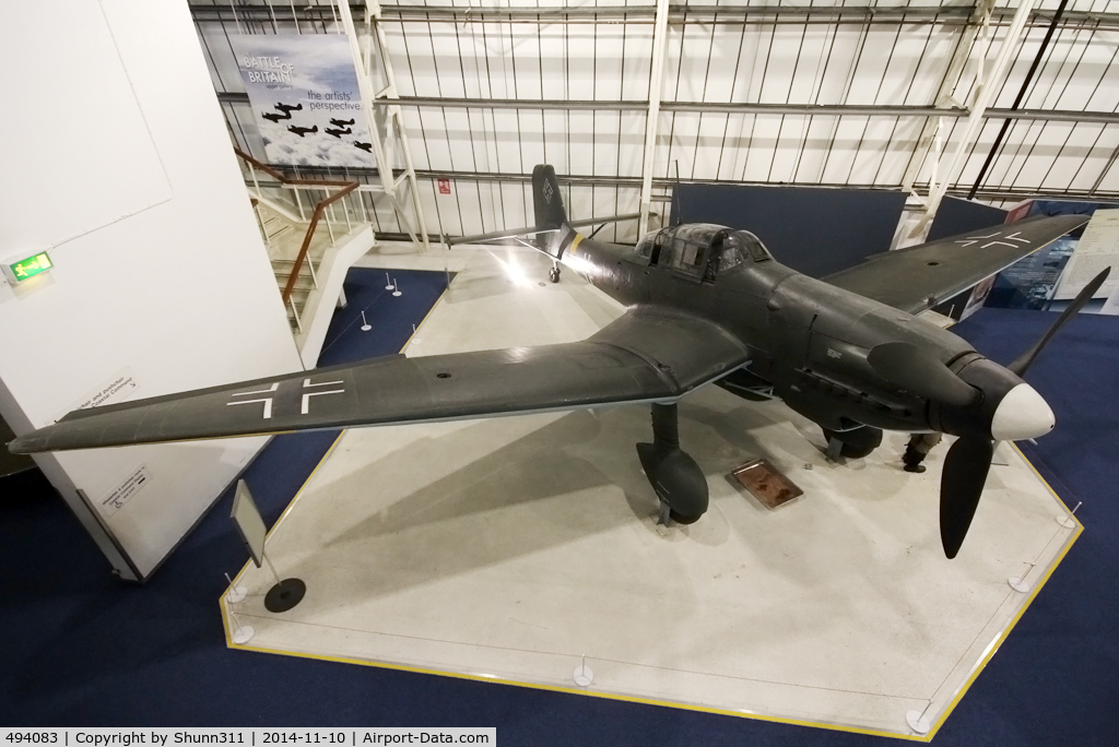 494083, 1941 Junkers Ju-87D Stuka C/N Not found 494083, Preserved inside London - RAF Hendon Museum