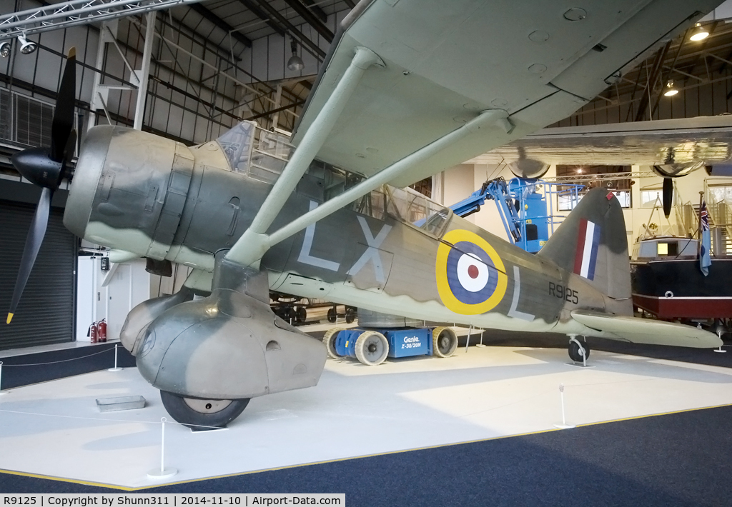 R9125, 1940 Westland Lysander III C/N 1185, Preserved inside London - RAF Hendon Museum