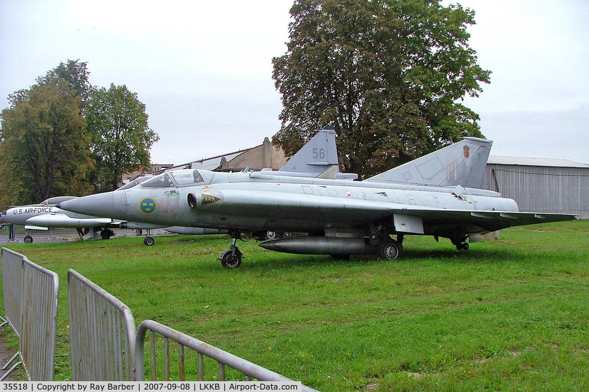 35518, Saab J-35F Draken C/N 35-518, SAAB J35F Draken [35518] (Swedish Air Force) Prague-Kbely~OK 08/09/2007