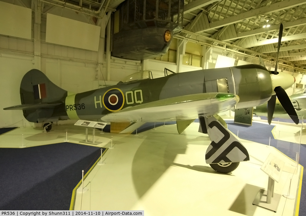 PR536, Hawker Tempest II C/N Not found HA457, Preserved inside London - RAF Hendon Museum