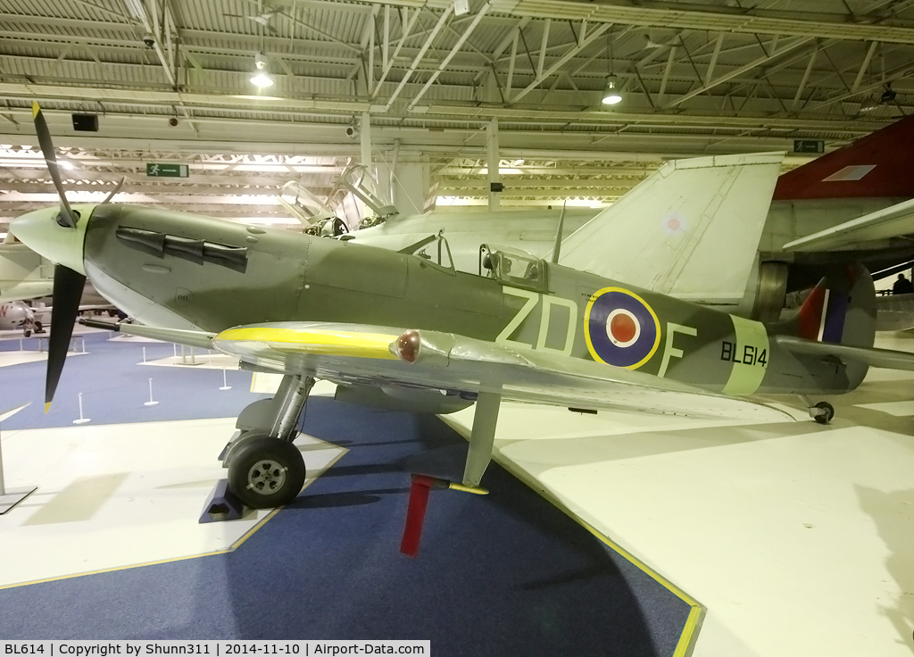 BL614, 1941 Supermarine 349 Spitfire F.Vb C/N CBAF.1646, Preserved inside London - RAF Hendon Museum