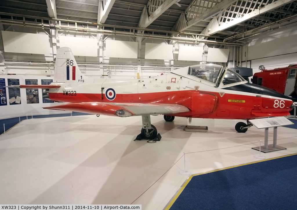 XW323, 1970 BAC 84 Jet Provost T.5A C/N EEP/JP/987, Preserved inside London - RAF Hendon Museum