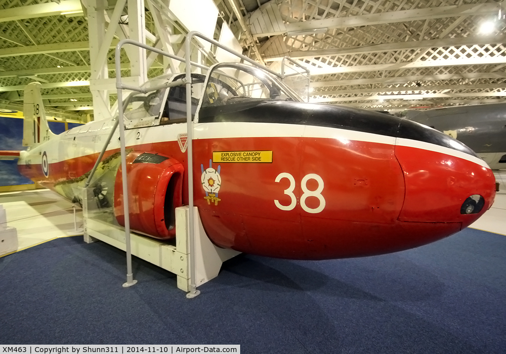 XM463, 1960 Hunting P-84 Jet Provost T.3A C/N PAC/W/9271, Preserved inside London - RAF Hendon Museum