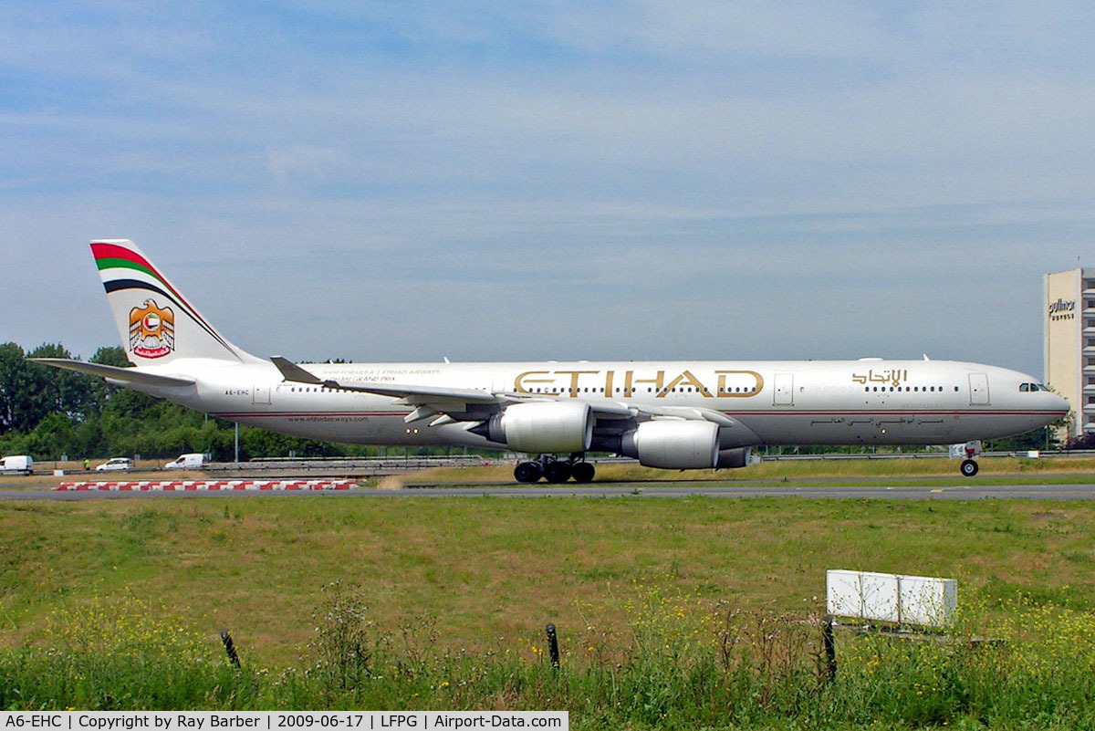 A6-EHC, 2006 Airbus A340-541 C/N 761, Airbus A340-541 [761] (Etihad Airways) Paris-Charles De Gaulle~F 17/06/2009