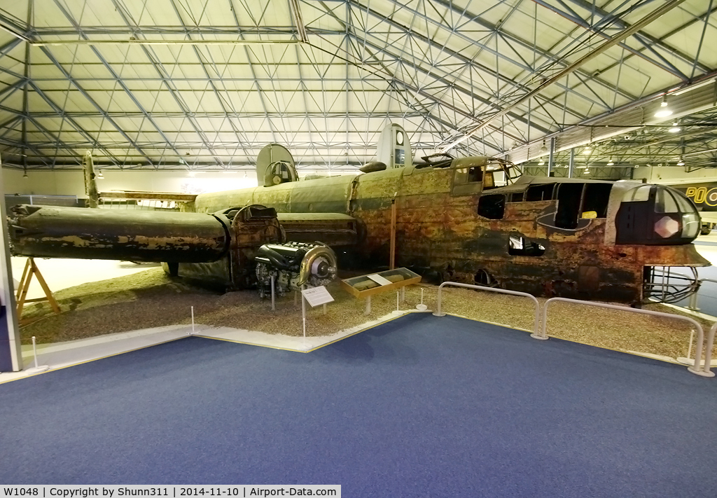 W1048, Handley Page Halifax II C/N 11, Wreck preserved inside London - RAF Hendon Museum