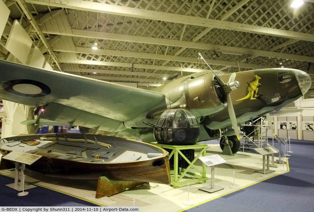 G-BEOX, Lockheed Hudson IV C/N 6464, Preserved inside London - RAF Hendon Museum
