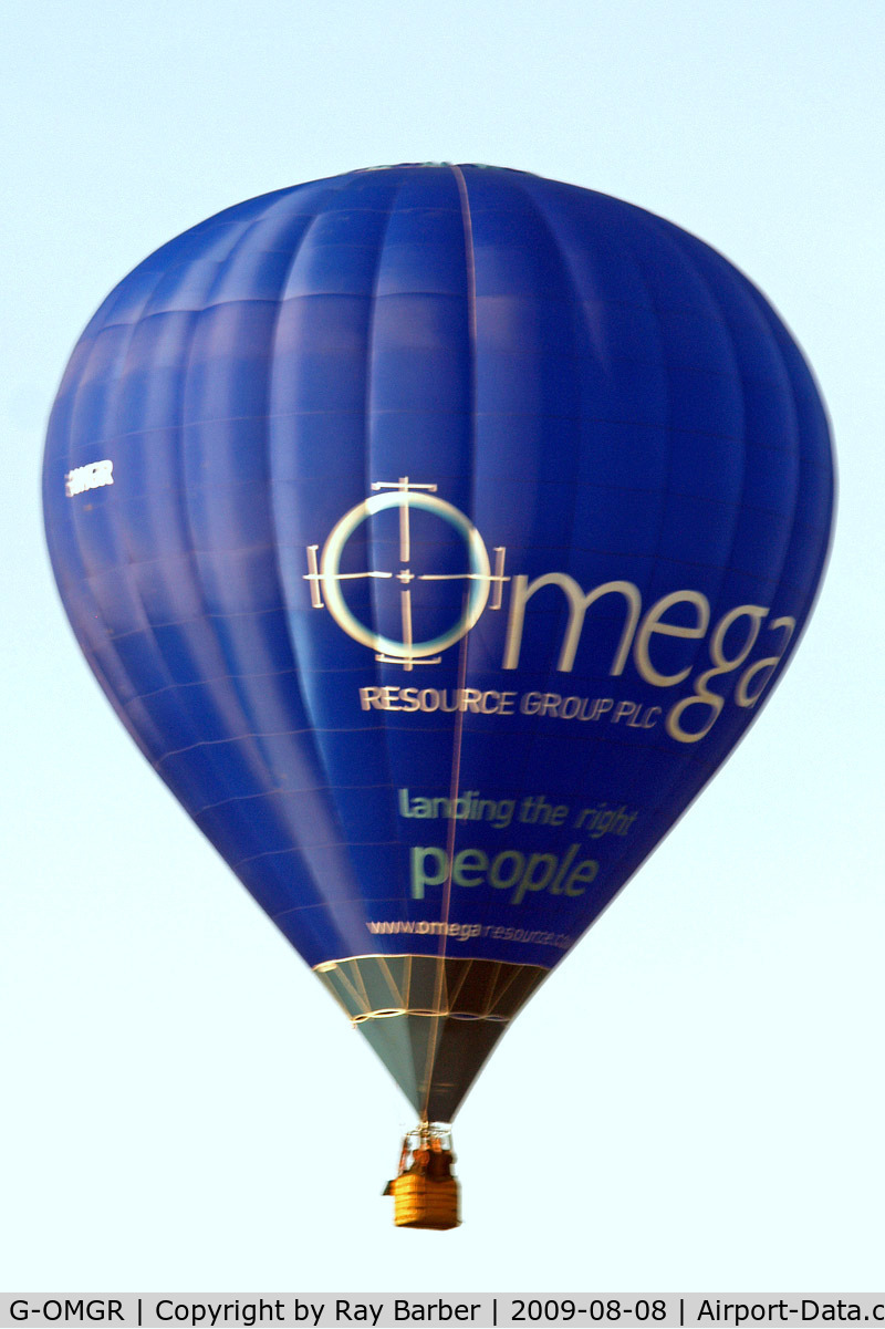 G-OMGR, 2008 Cameron Balloons Z-105 C/N 11095, Cameron Z-105 HAFB [11095] Ashton Court-Bristol~G 08/08/2009
