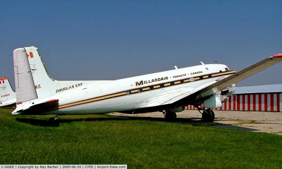 C-GGKE, 1952 Douglas R4D-8 (C-117D Skytrain) C/N 43366, Douglas DC-3C-117D [43366] (Millardair) Brantford~C 24/06/2005