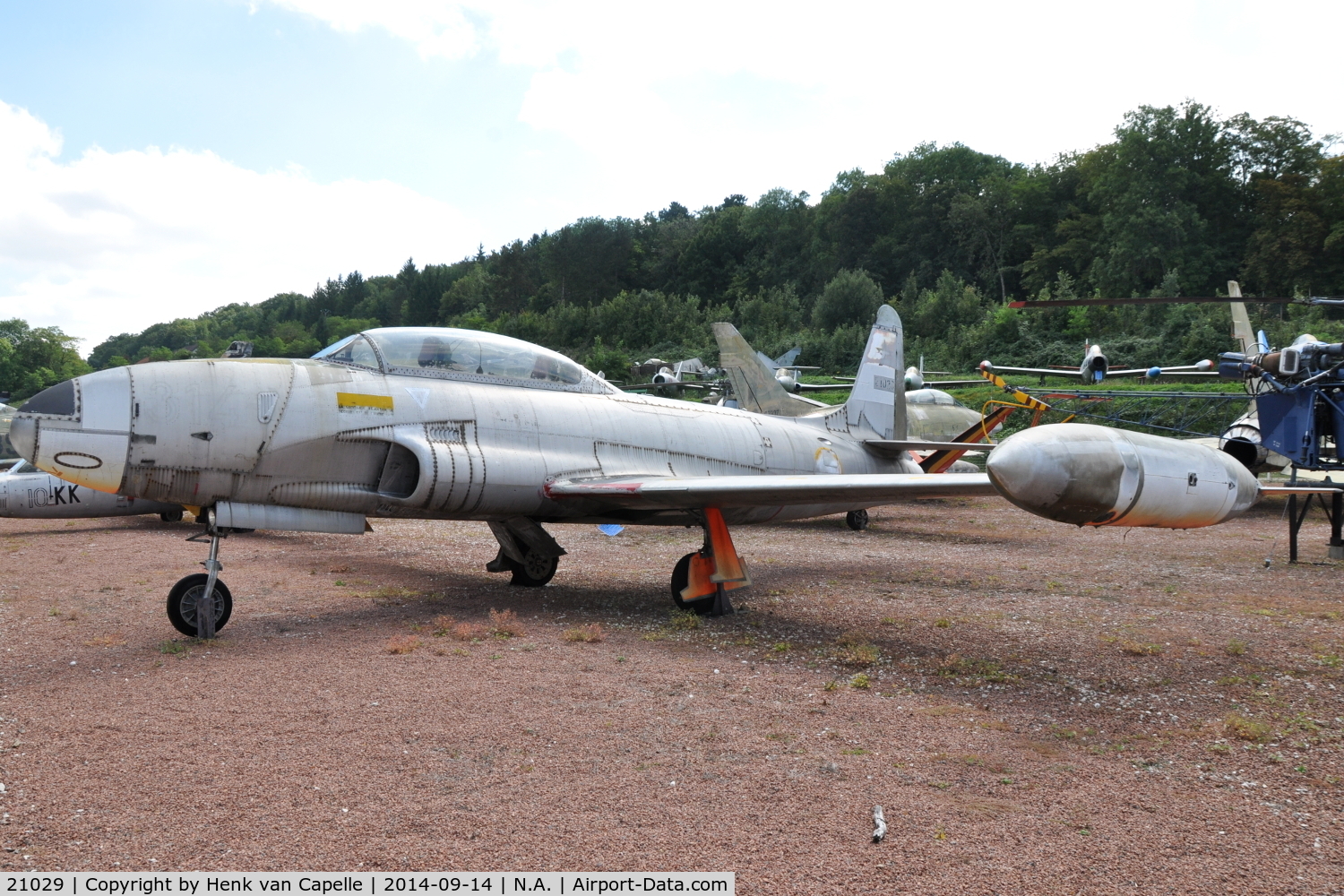 21029, Canadair T-33AN Silver Star 3 C/N T33-029, French Air Force T-33 at the Chateau de Savigny aircraft museum. Also flew with RCAF.