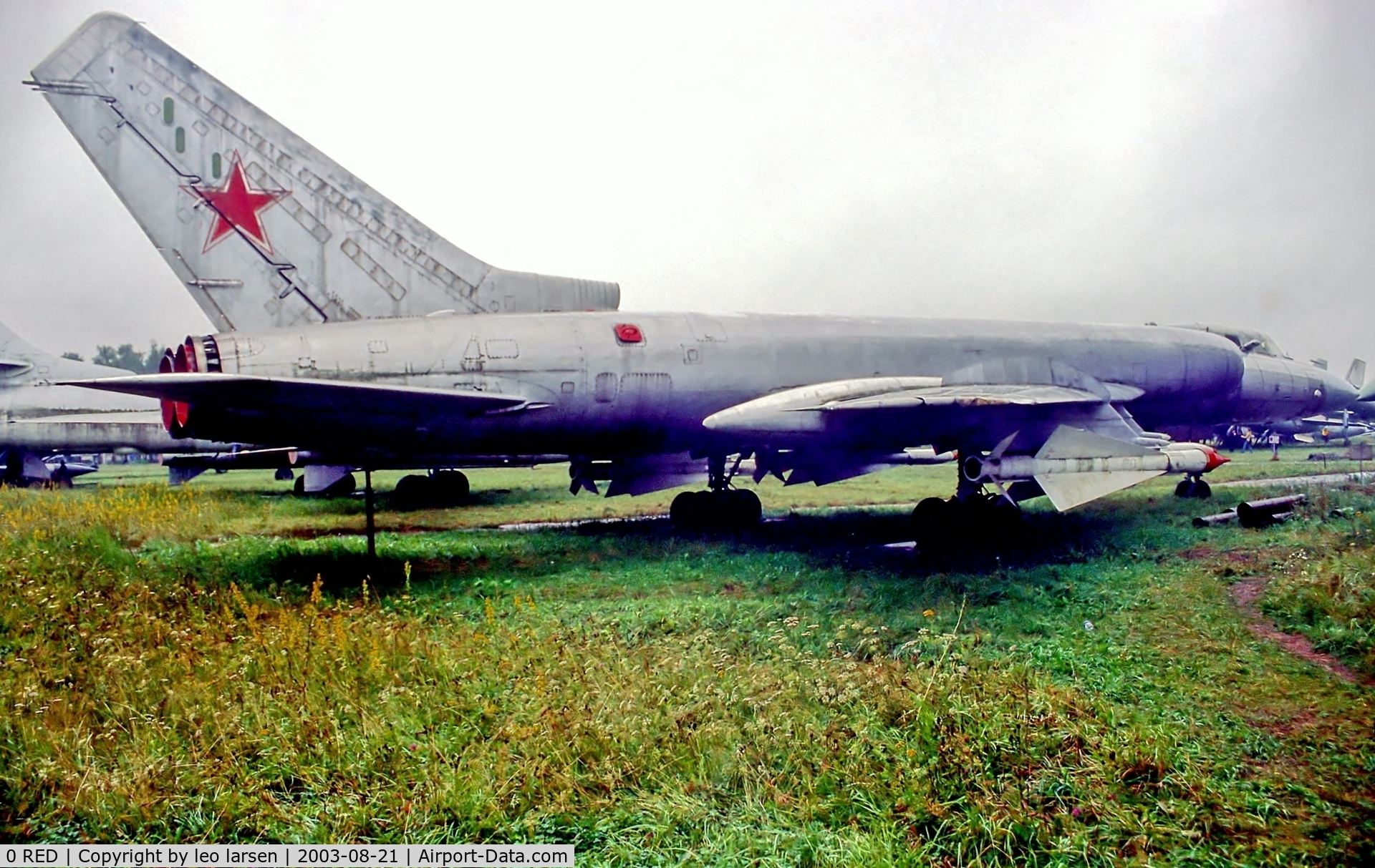 0 RED, 1961 Tupolev Tu-128A C/N 71281, Monino Museum Moscow 21.8.03