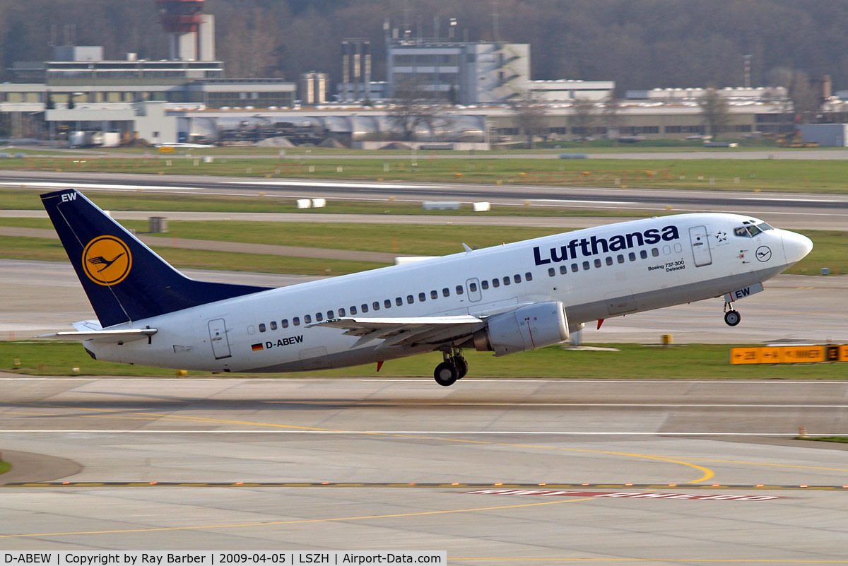 D-ABEW, 1995 Boeing 737-330 C/N 27905, Boeing 737-330 [27905] (Lufthansa) Zurich~HB 05/04/2009
