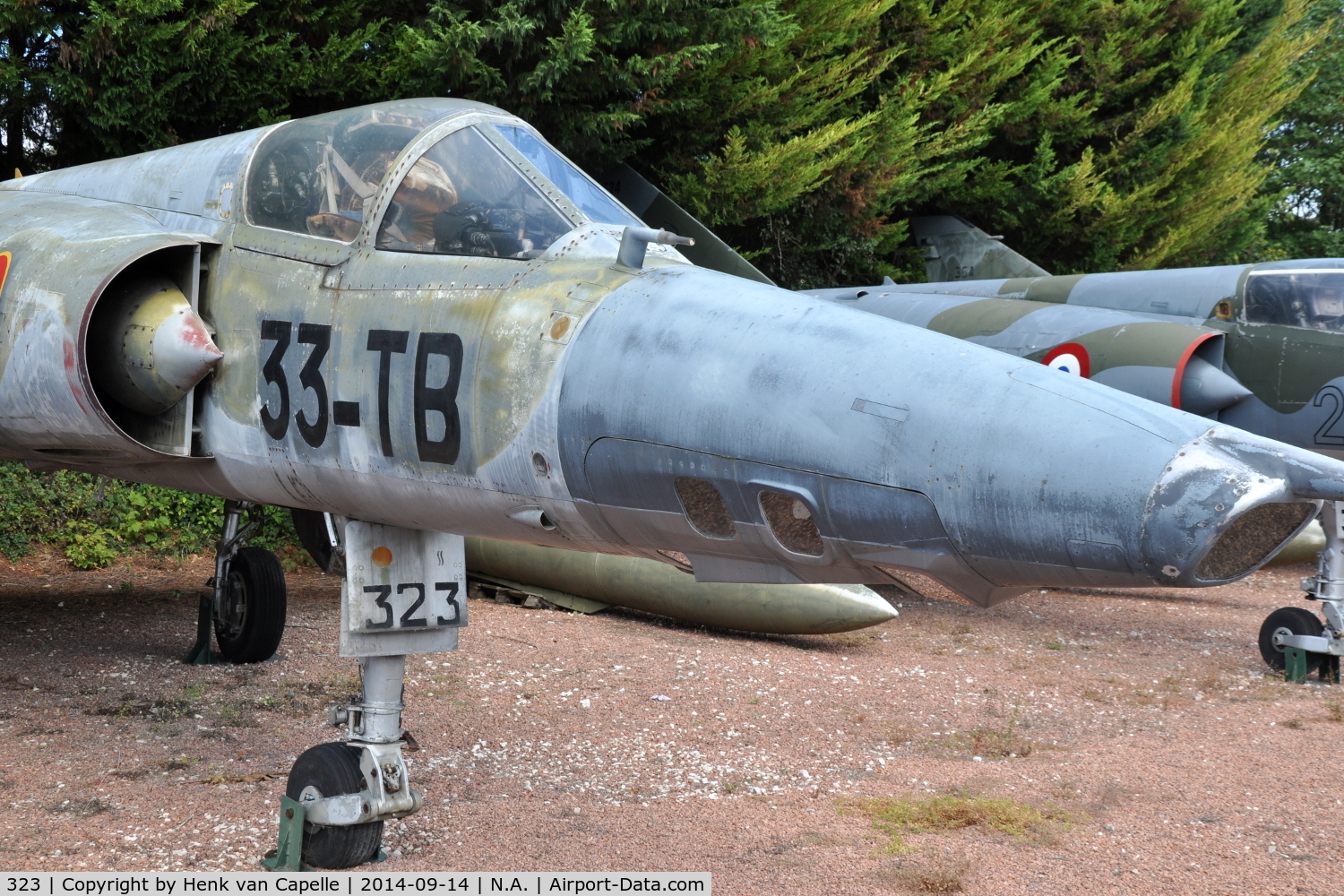 323, Dassault Mirage IIIR C/N 323, Dassault Mirage IIIR of the French Air Force preserved at the Chateau de Savigny aircraft museum.